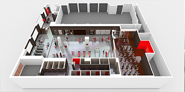 renders 3d secciones planta